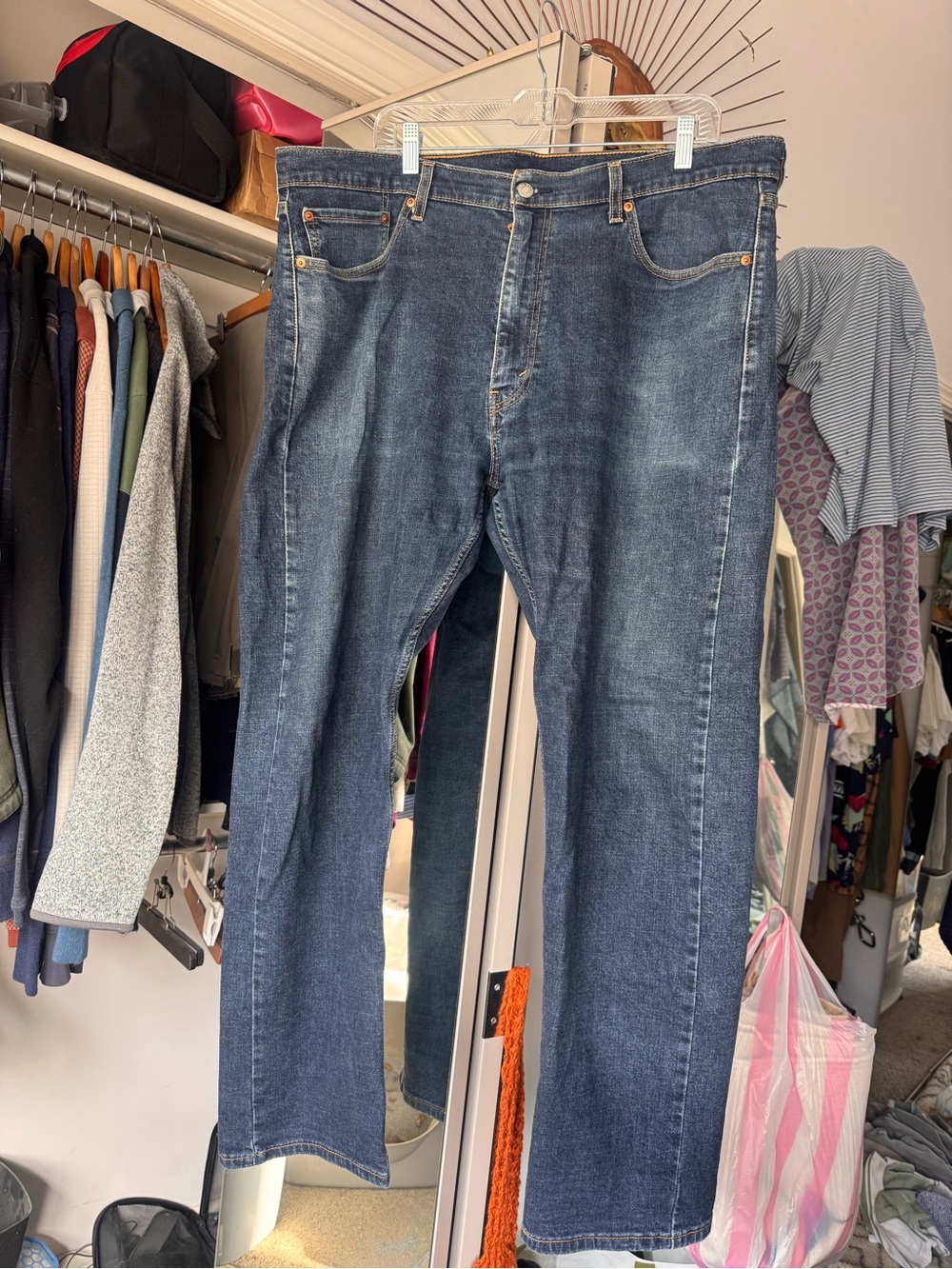Levi's Men's Dark Blue Relaxed Straight Jeans
